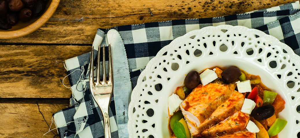 Курица с оливками и оливковым масом