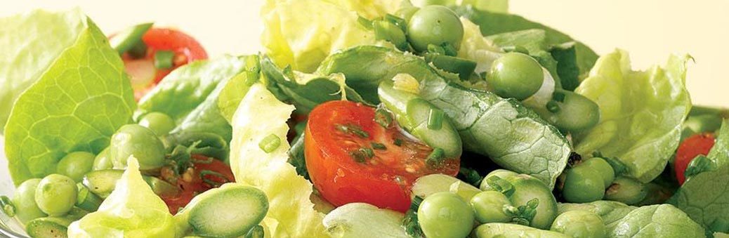 салат из спаржи и гороха
